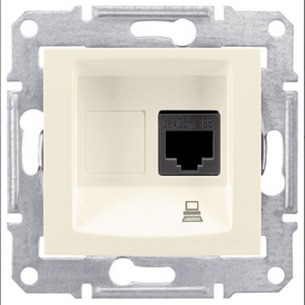 Розетка комп 'ютерна RJ45 cat5e UTP Schneider Electric Sedna Слонова кістка SDN4300123